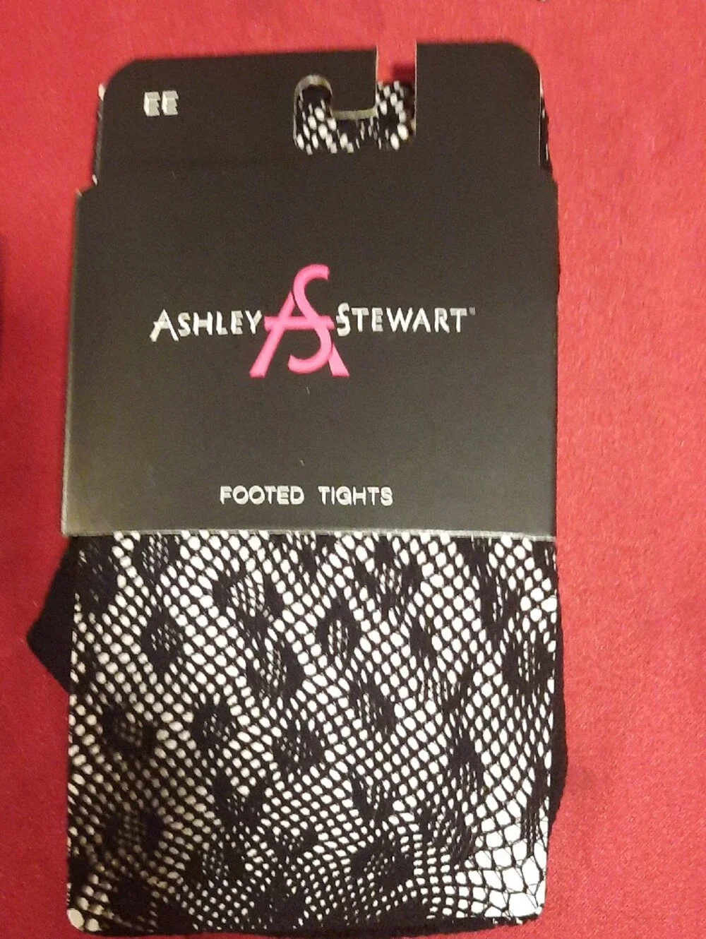 Ashley Stewart Black Patterned Footed Tights Bundle of 3 Size EE